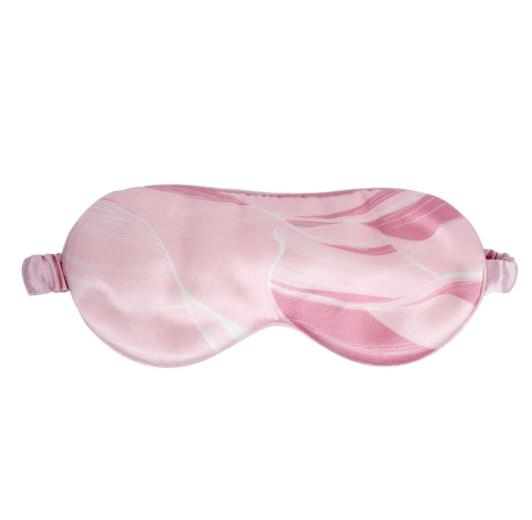 Wholesale Custom Printed Logo OEM Silk Satin Sleep Eye Mask Travel Night Sleeping Eye Mask