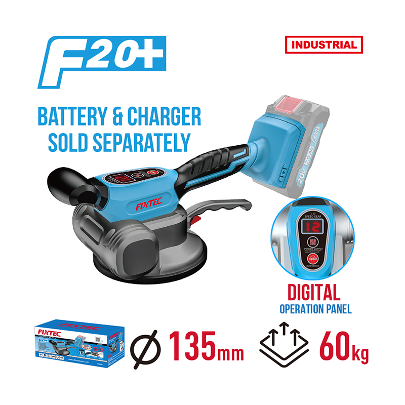 Fixtec High Quality Electric Ceramic Vibrators Floor Laying Machine 20V Electric Tiling Machine Vibrator Electric Automatic Leveling Tool