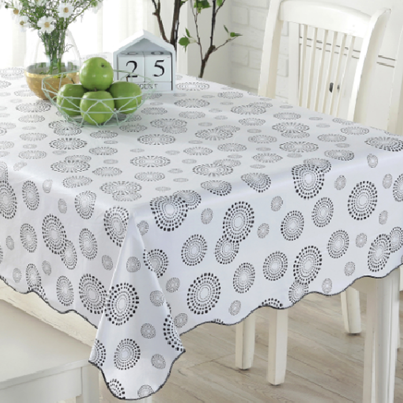 PVC 100% Waterproof Oil Proof Spill Proof PVC Wipe Clean Tablecloth