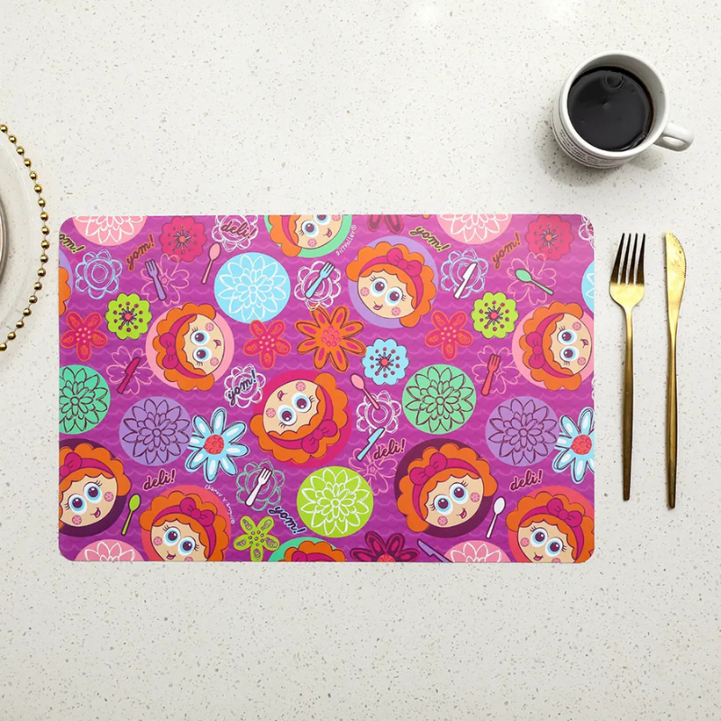 Stylish Kids Plastic PP Table Placemat for Dining with Customizable Print Options
