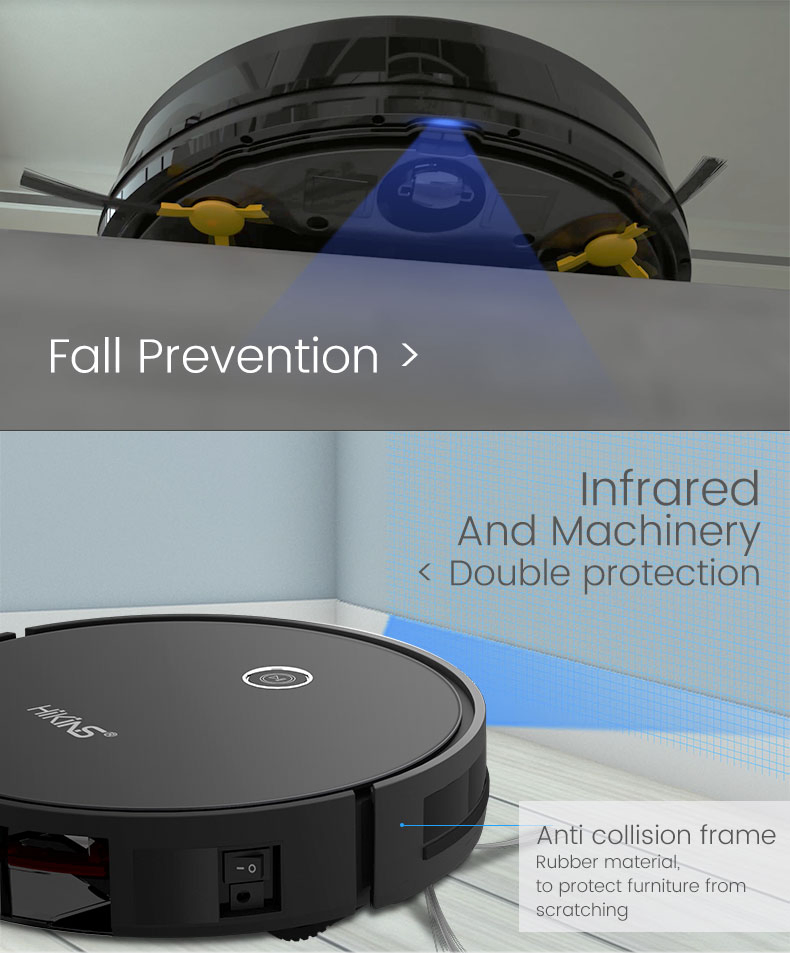 2000PA Hard Floor Carpet Robot Vacuum Cleaner Manufacturer in China