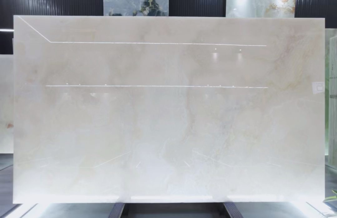 Natural White Onyx Customized Size for Countertop and Big Slabs/Tiles