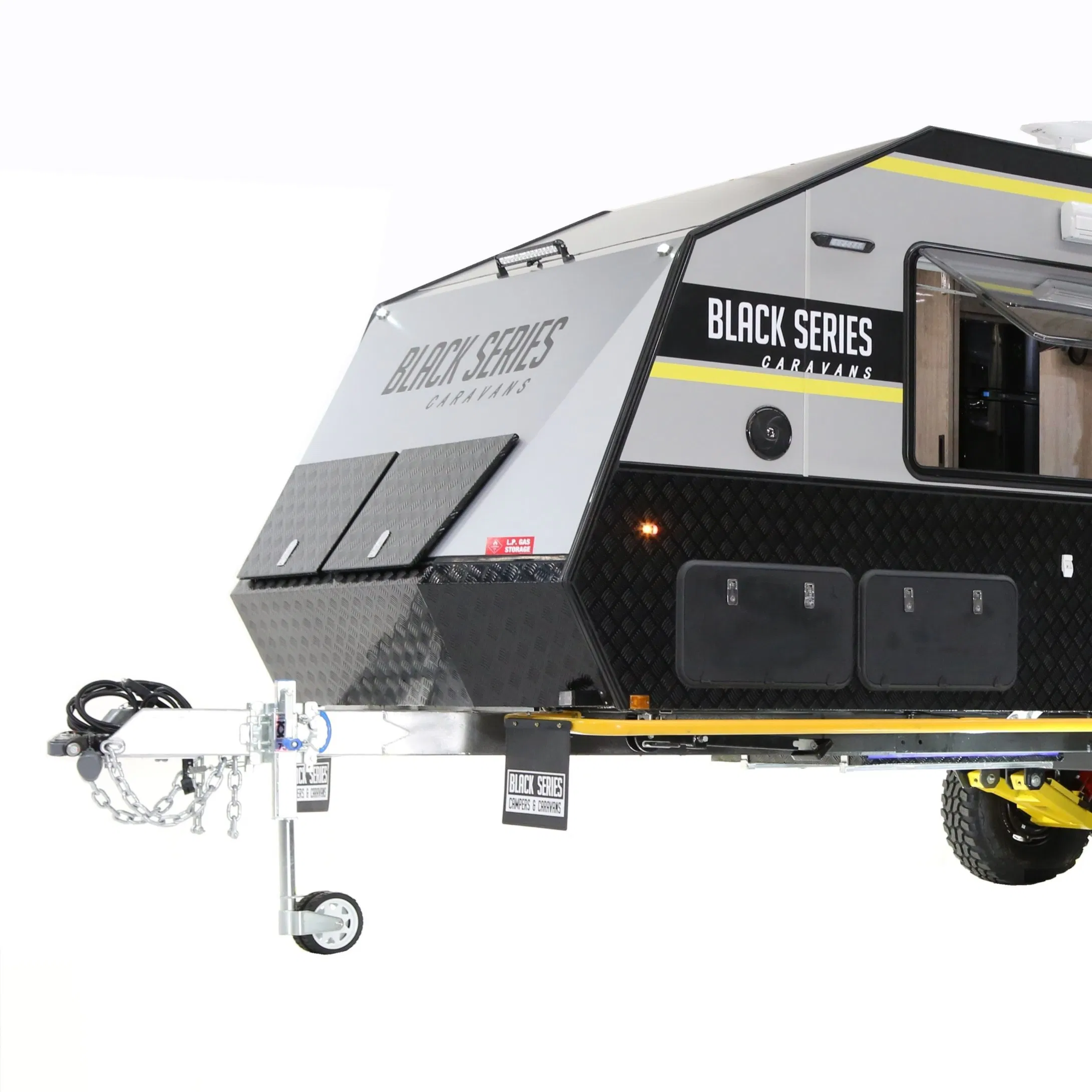 Best Black Series Independent Suspension Camper Caravans off Road Caravan RV Travel Trailer Caravan Hq21