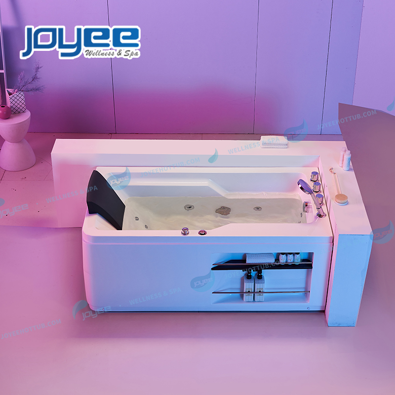Угловая акриловая ванна с гидромассажем и подсветкой Joyee