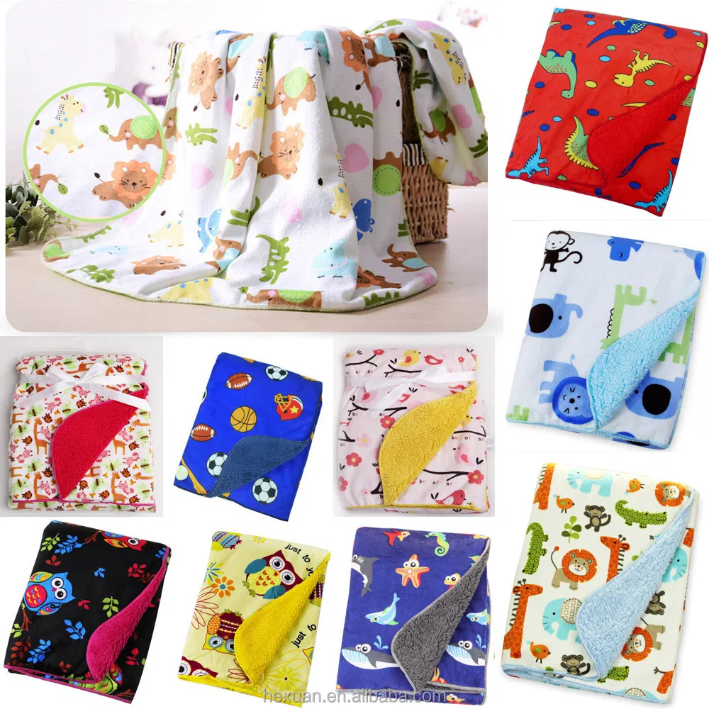 Wholesale Cheap Coral Fleece Baby Blanket, Design Baby Swaddle Blanket Custom Print Blanket