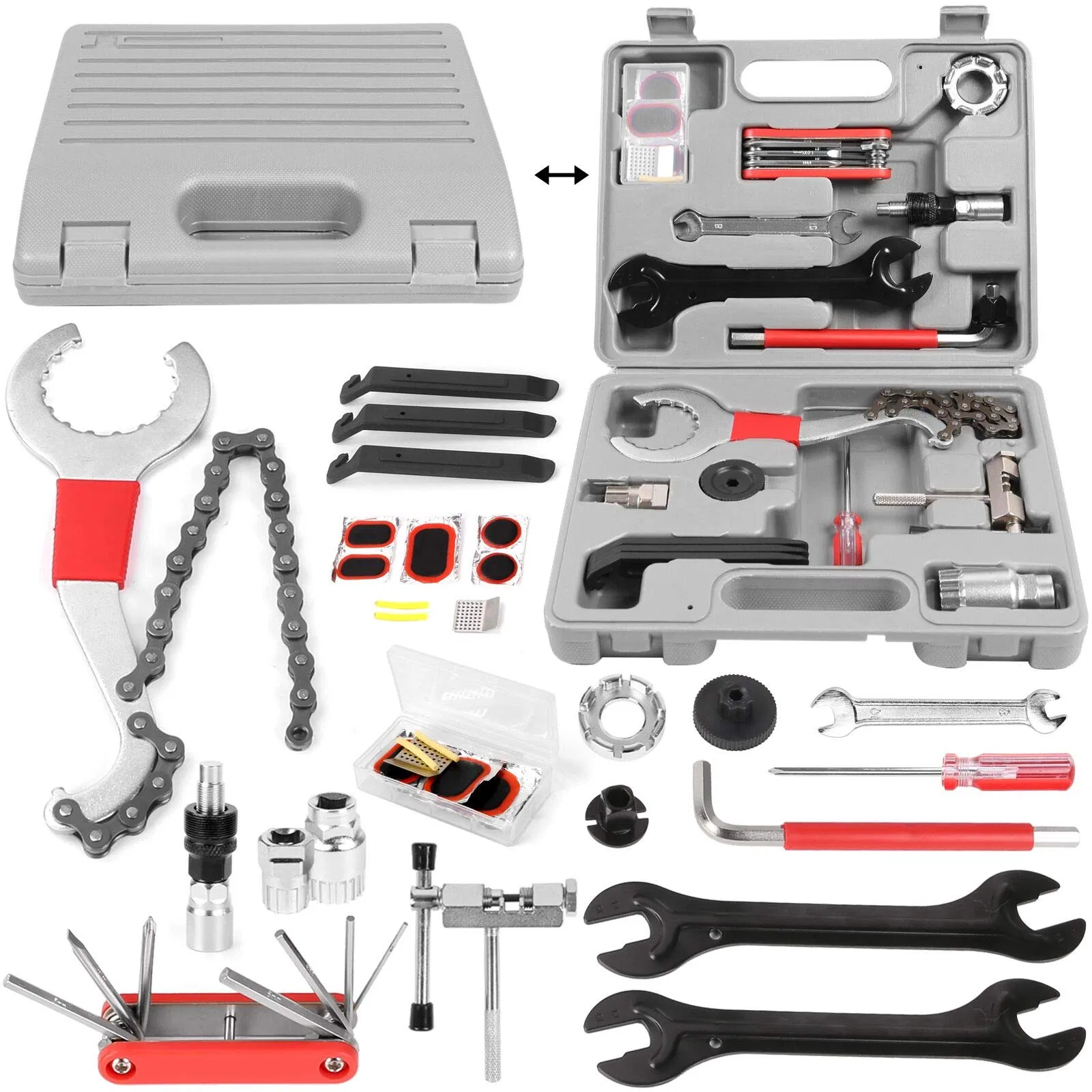 Mountain/Road Bike Bicycle Repair Tool Kit with Storage Case 26 Piece Bike Tool Kit Maintenance Repair Kit