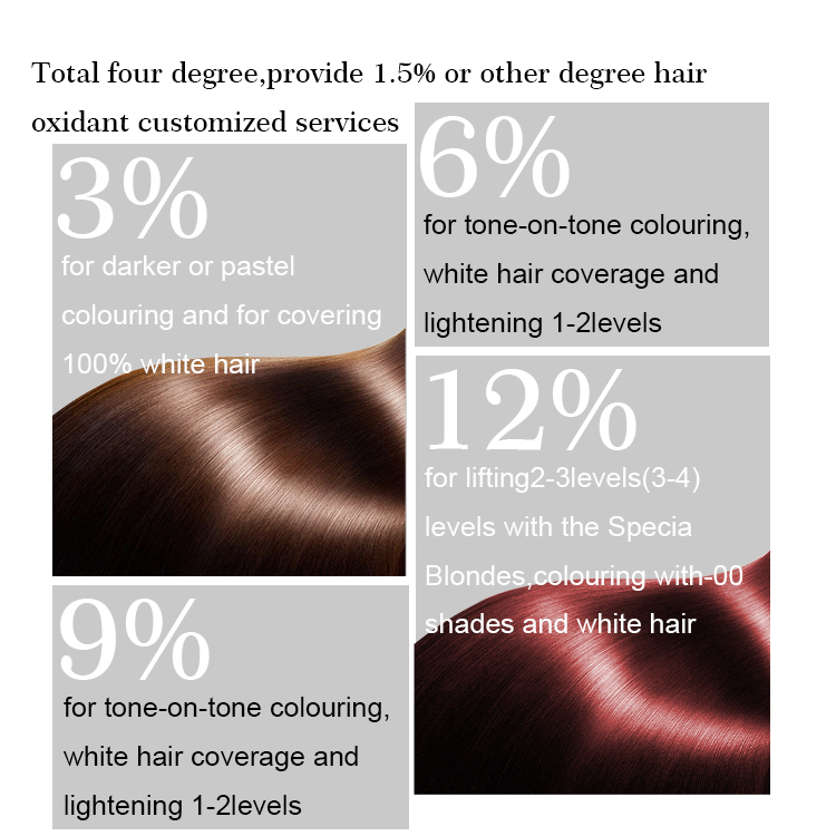 3.8L Less Irritant Ultra Vivid Fashion Hair Color Hair Developer Oxidant