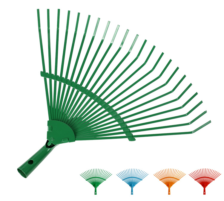 Heavy Duty Steel Garden Lawn Rake 22 Teeth Wooden Handle