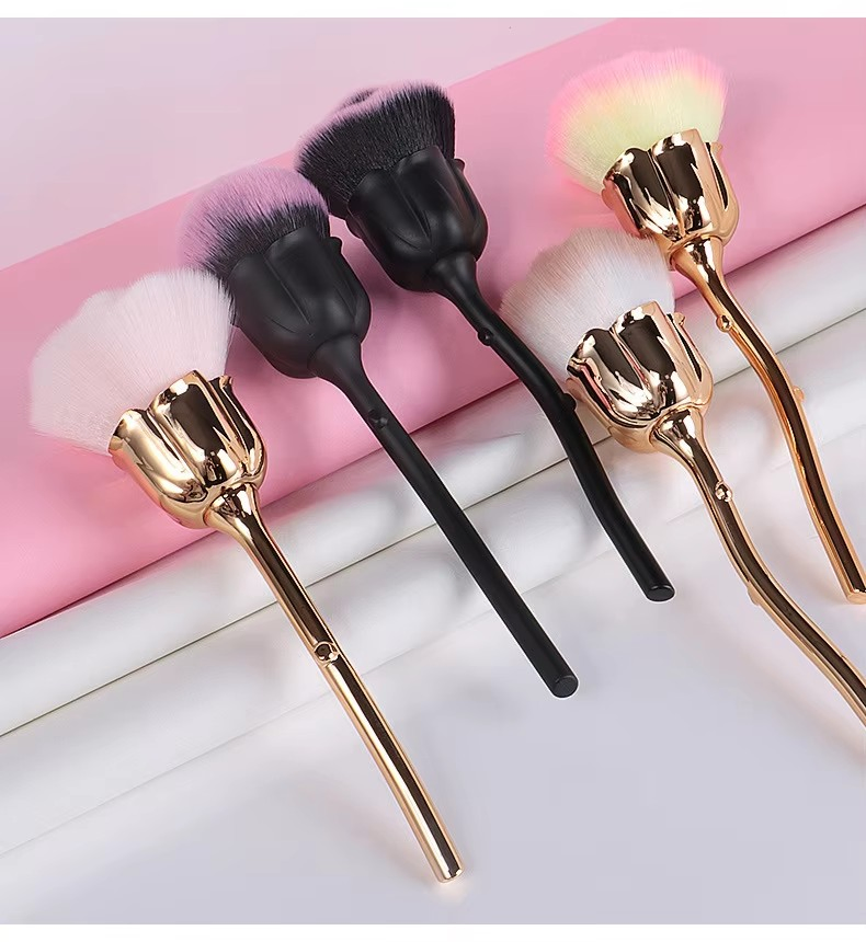 Rose Flower Head Blush Powder Makeup Brush Nail Art Dust Brush
