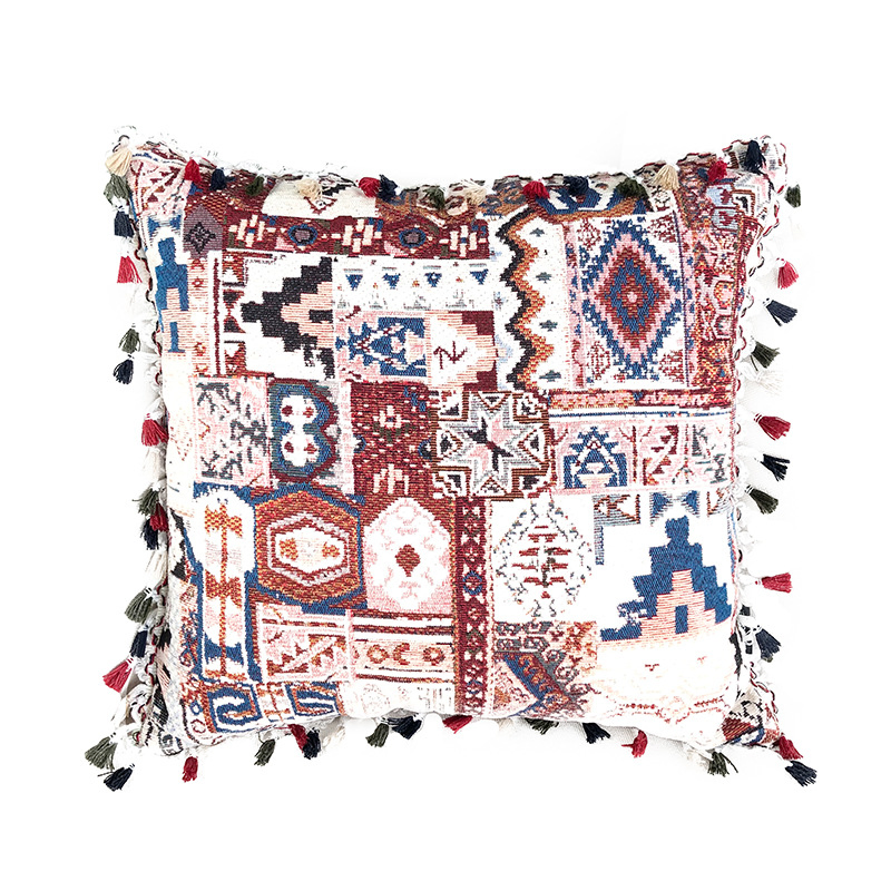 Colorful Decorative Throw Pillow Covers, Tufted Woven Pillow Cover