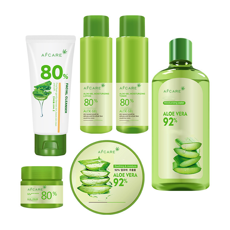 Aloe Vera Firming and Lightening Face Skin Care Set Tighten Skin and Anti- Wrinkle Milk Pongdang Body Lotion
