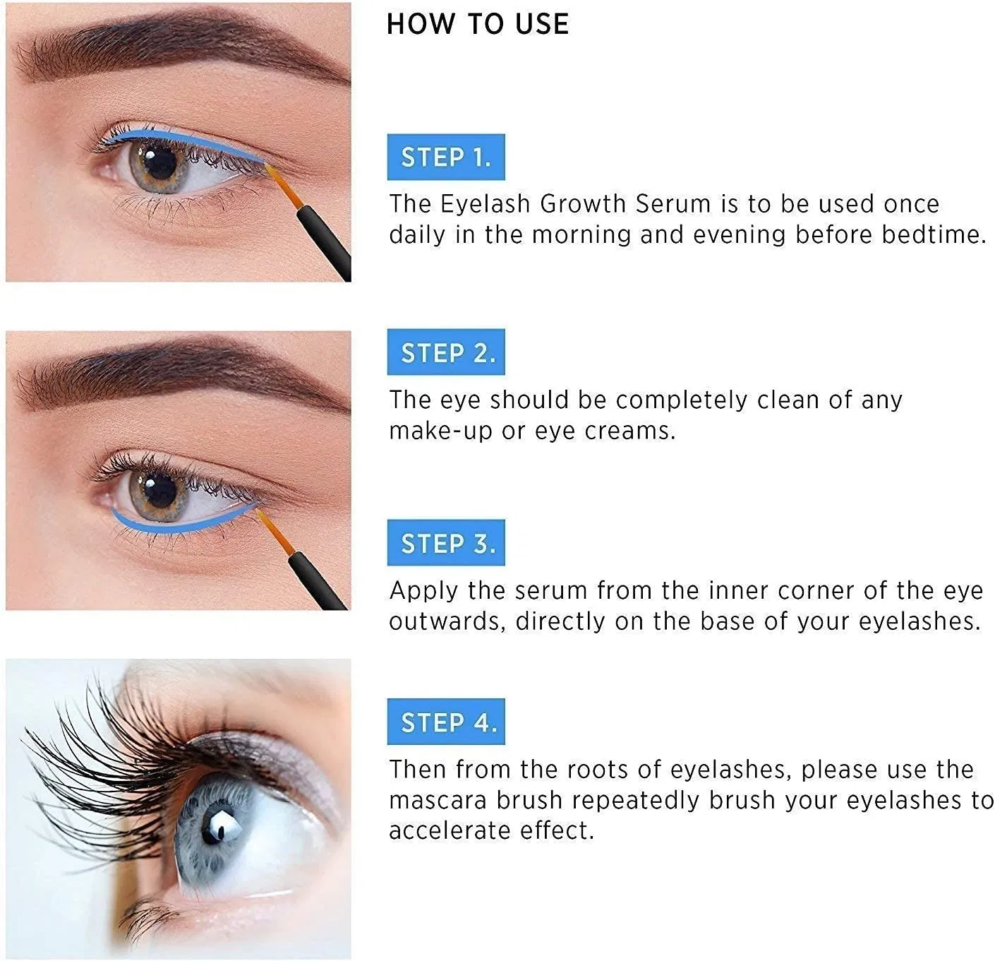 OEM Customized Self -Owned Brand Wholesale Natural Eyelashes Growth Serum