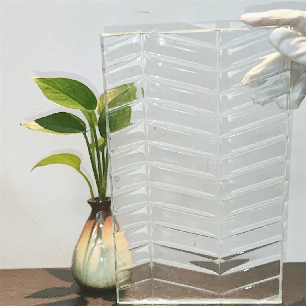 10mm Beautiful Style Fused Pattern Glass for Home Decorative