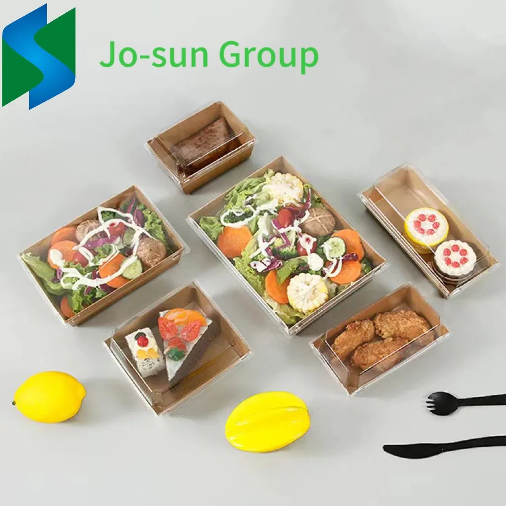 Take Away Disposable Custom Kraft Brown Gift Paper Salad Packing Box for Lunch Cake