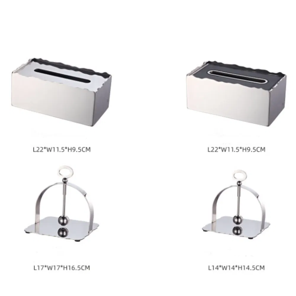 Xinhaohui Factory Hotel Supplies Tableware Stainless Steel Home Restaurant Tissue Holder Dispenser