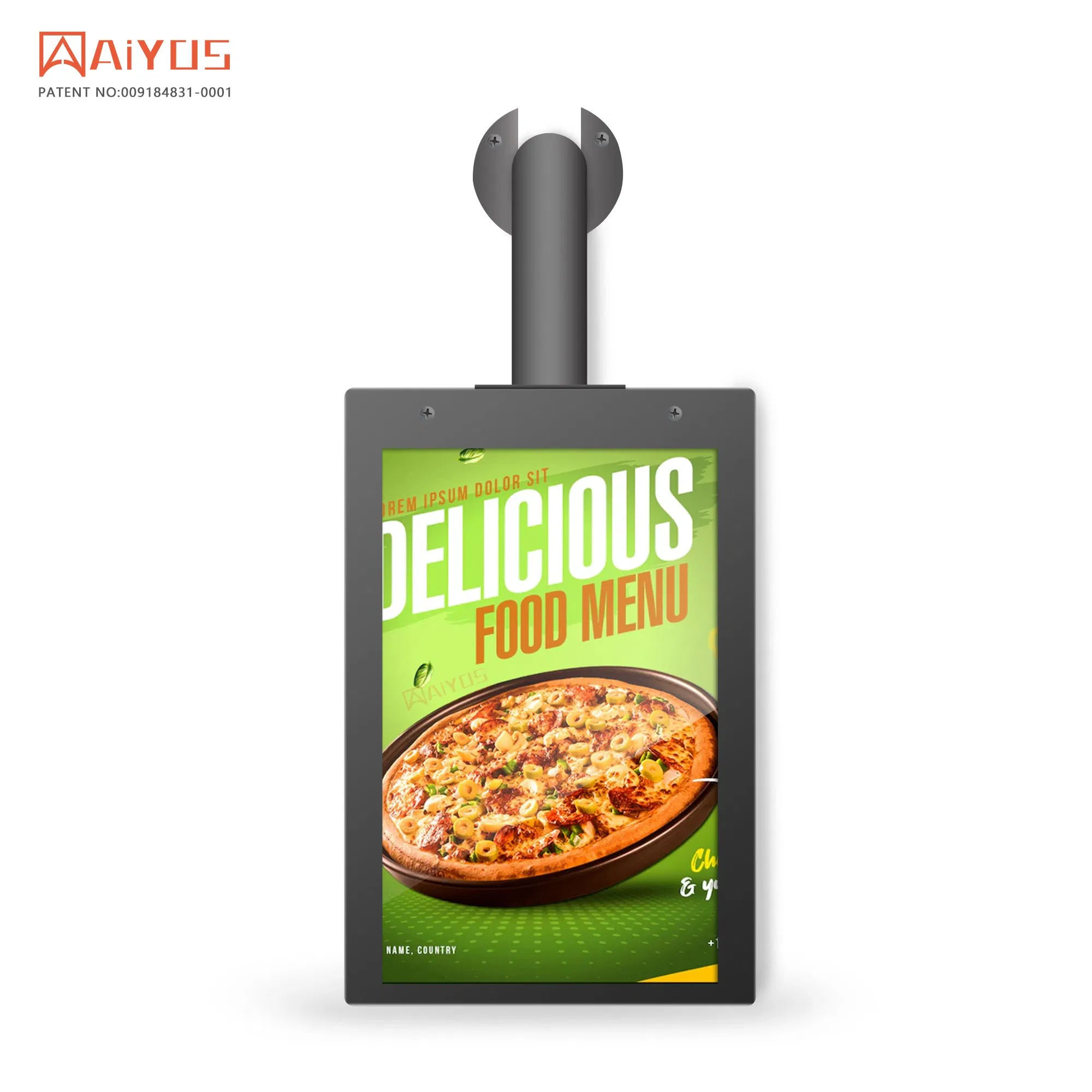 Aiyos Patent New 4 Sided 10.1 Inch High Brightness 1000nits LCD Cube Display Digital Signage with Logo Projection for Bars