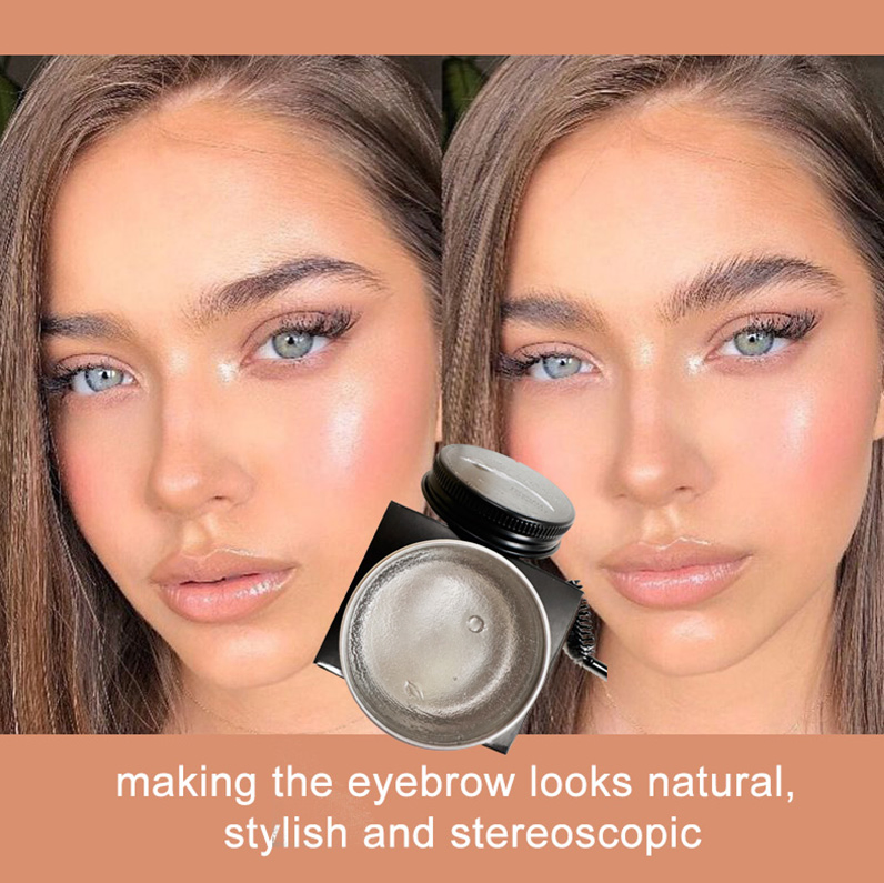 Hot Selling Long Lasting Natural Waterproof Brows Styling Gel Eyebrow Cream Brows Soap with Brush