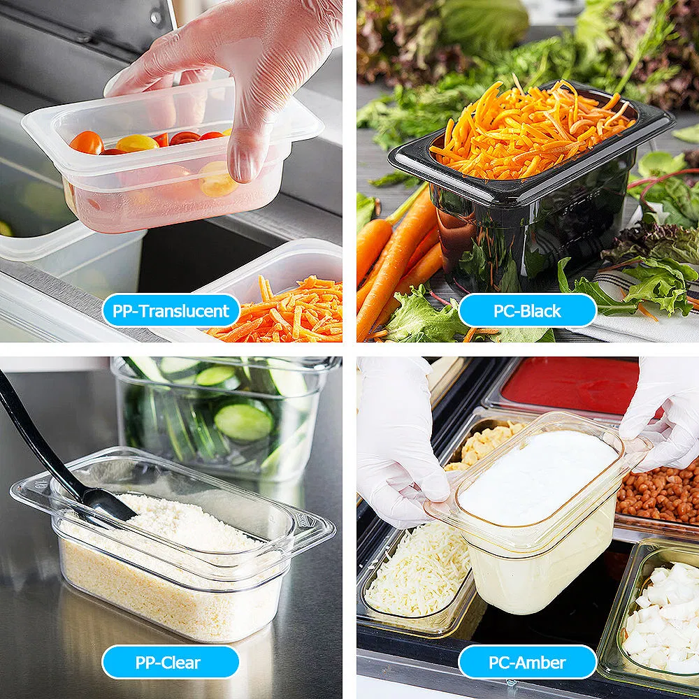 1/6 Size Commercial Catering Equipment Other Hotel Restaurant Supplies Chafing Dish Plastic PC Gastronorm Container Food Gn Pan