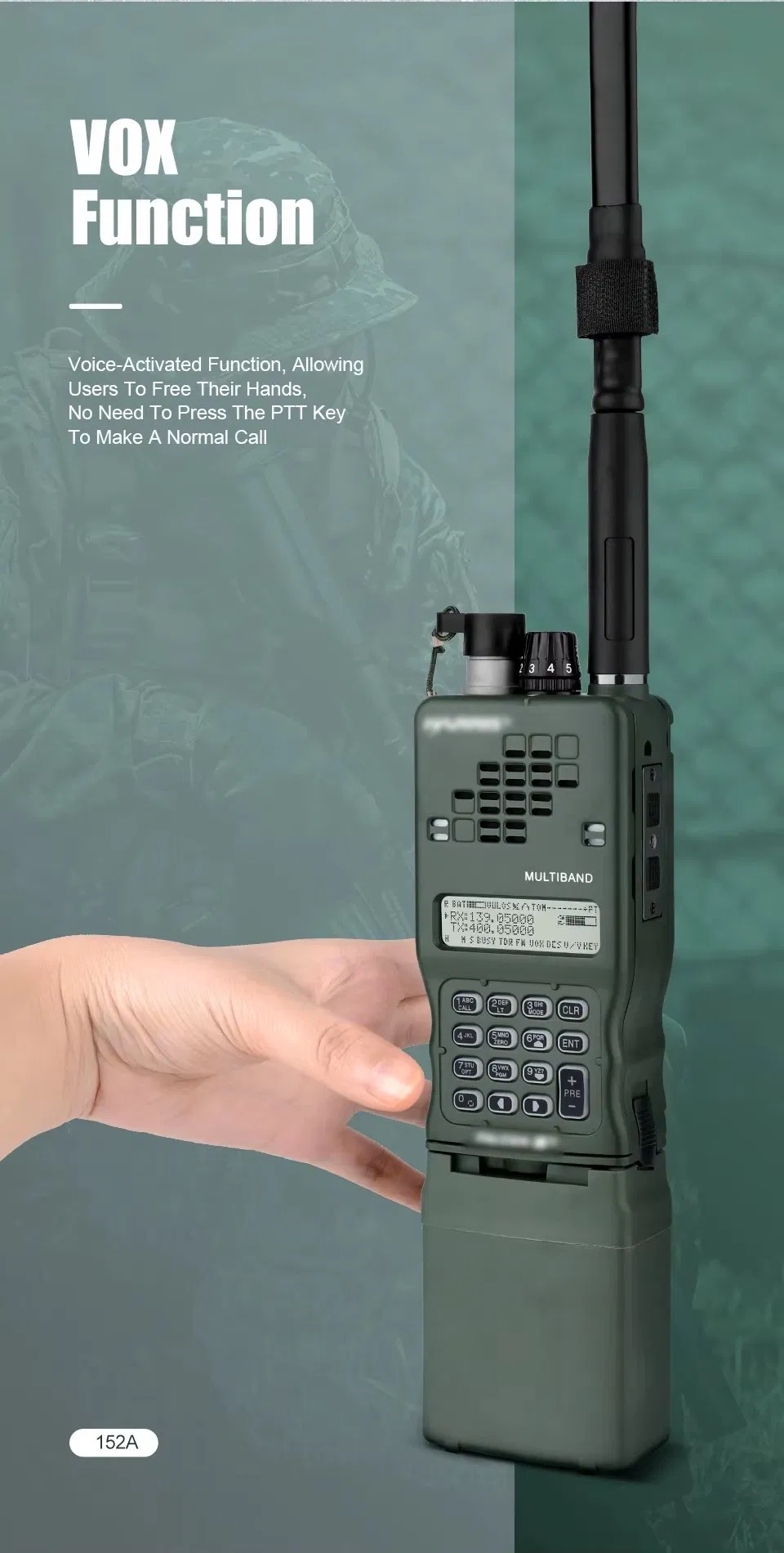Портативная рация Baofeng AR-152 15Вт, тактическая