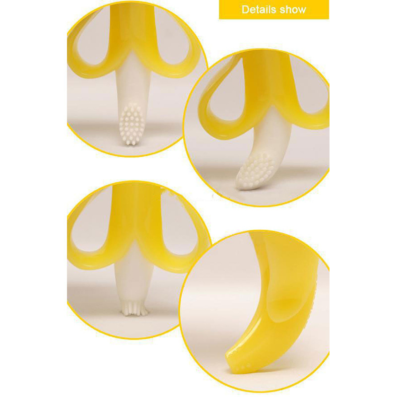 Soft Banana Fruit Rubber Chewing Toy Silicone Newborn Baby Infant Teether