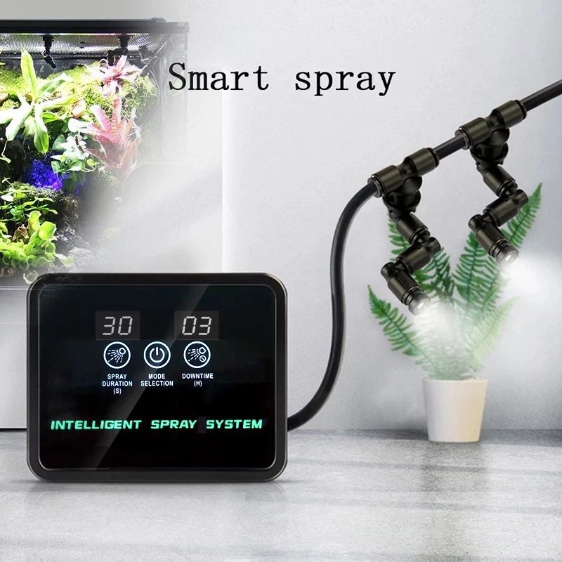 Automatic Intelligent Mist System Spraying Device Plant Humidifier Timer with LCD Screen