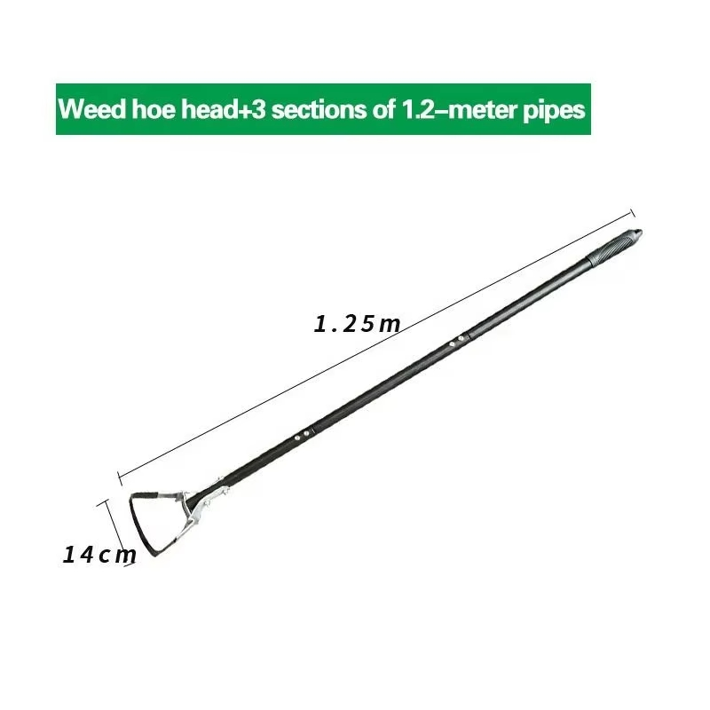 2in1 Manual Garden Hoe with Long Handle Multipurpose Weeder Soil Loosening Tool