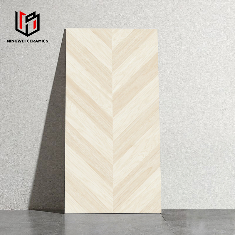Zibo Wooden Strip Series 600X1200 mm Anti Slip Matt Porcelain Tiles Floor Wall