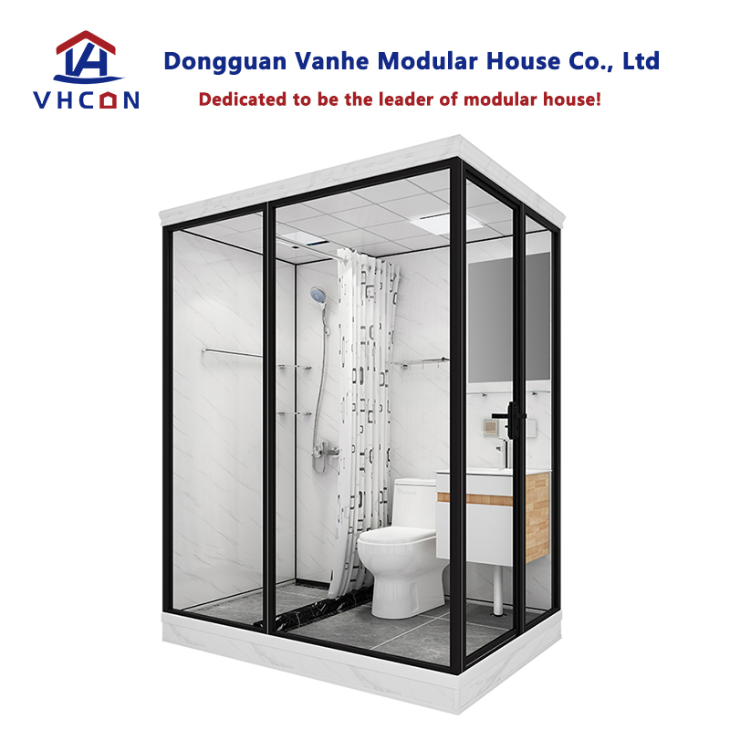 Complete Sets Prices Hotel Decoration Glass Door Portable Unit Shower Luxury Living Modular Prefab Bathroom Pods with Toilet