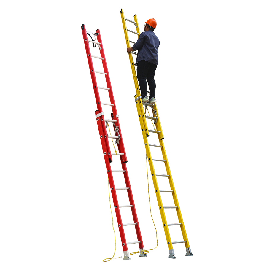 Heavy Duty 375 Lbs Load Capacity High Quality Fiberglass Triangle Fiberglass Step Ladder