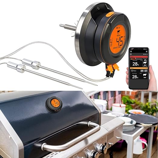 5in1 Smart Household Wireless Remote BBQ Thermometer for Smoker Kitchen Cooking Grill