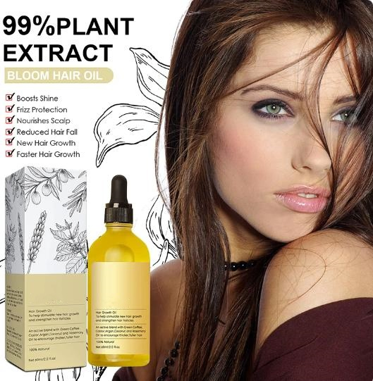 OEM ODM Natural Hair Growth Serum Hair Regrowth Essential Oil Anti Hair Loss Nourishing Rosemary Hair Smooth Essential Hair Growth Serum
