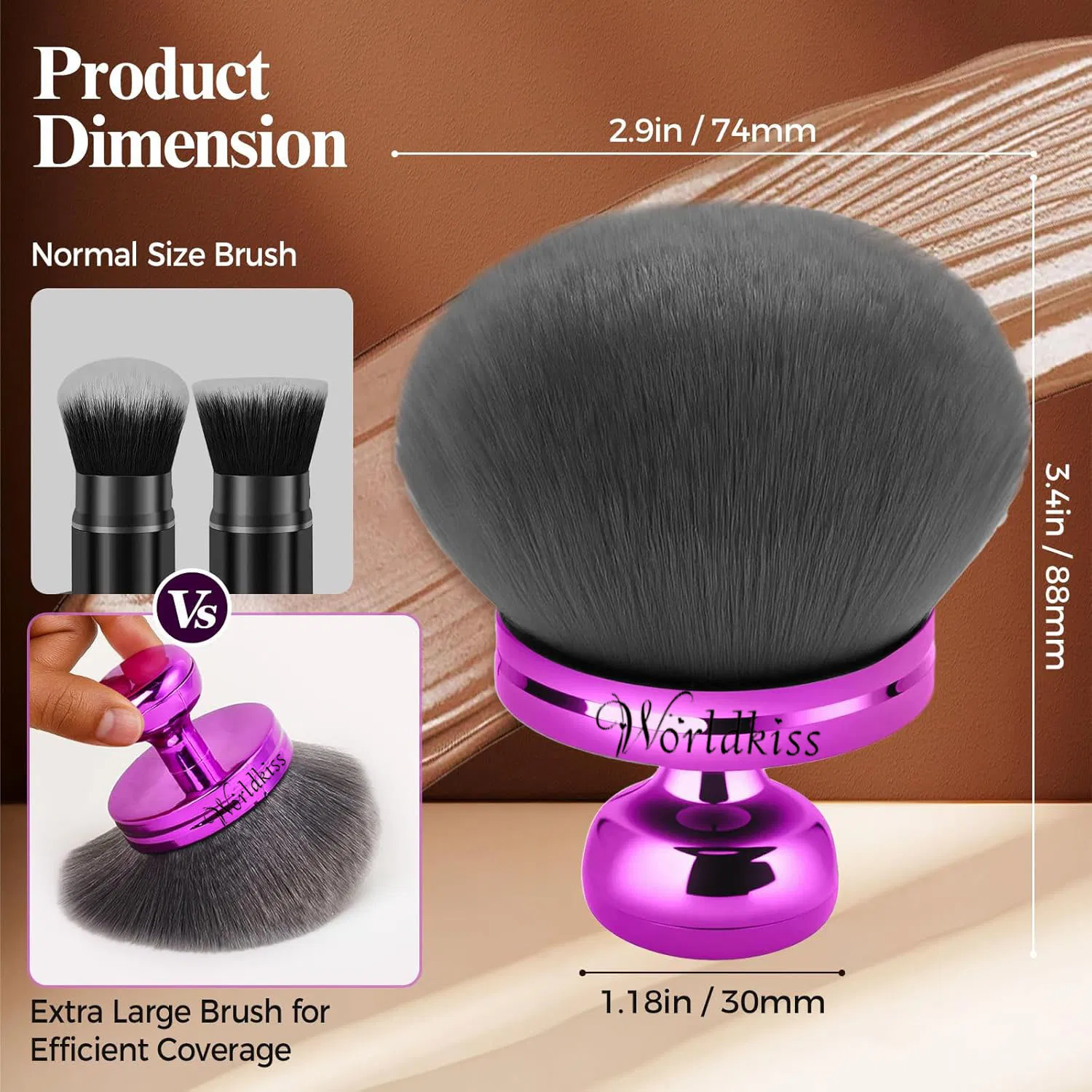 Wholesale Extra Large Self Tanner Body Bronzer Soft Applicator Cosmetic Brush
