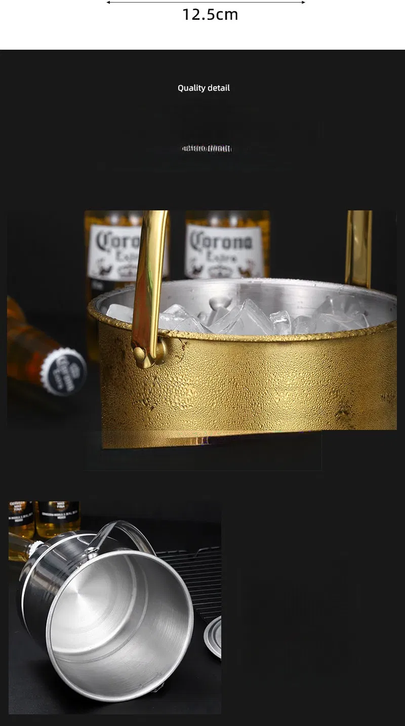 Bar Stainless Steel Champagne Bucket Party Wine and Beer Frozen Ice Bucket