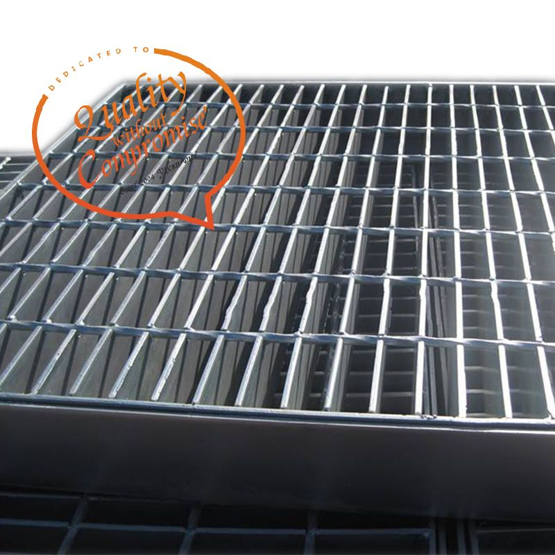 Powder Coating Steel Driveway Floor Bearing Bar 3/4'' Grid Smooth Serrated Grating