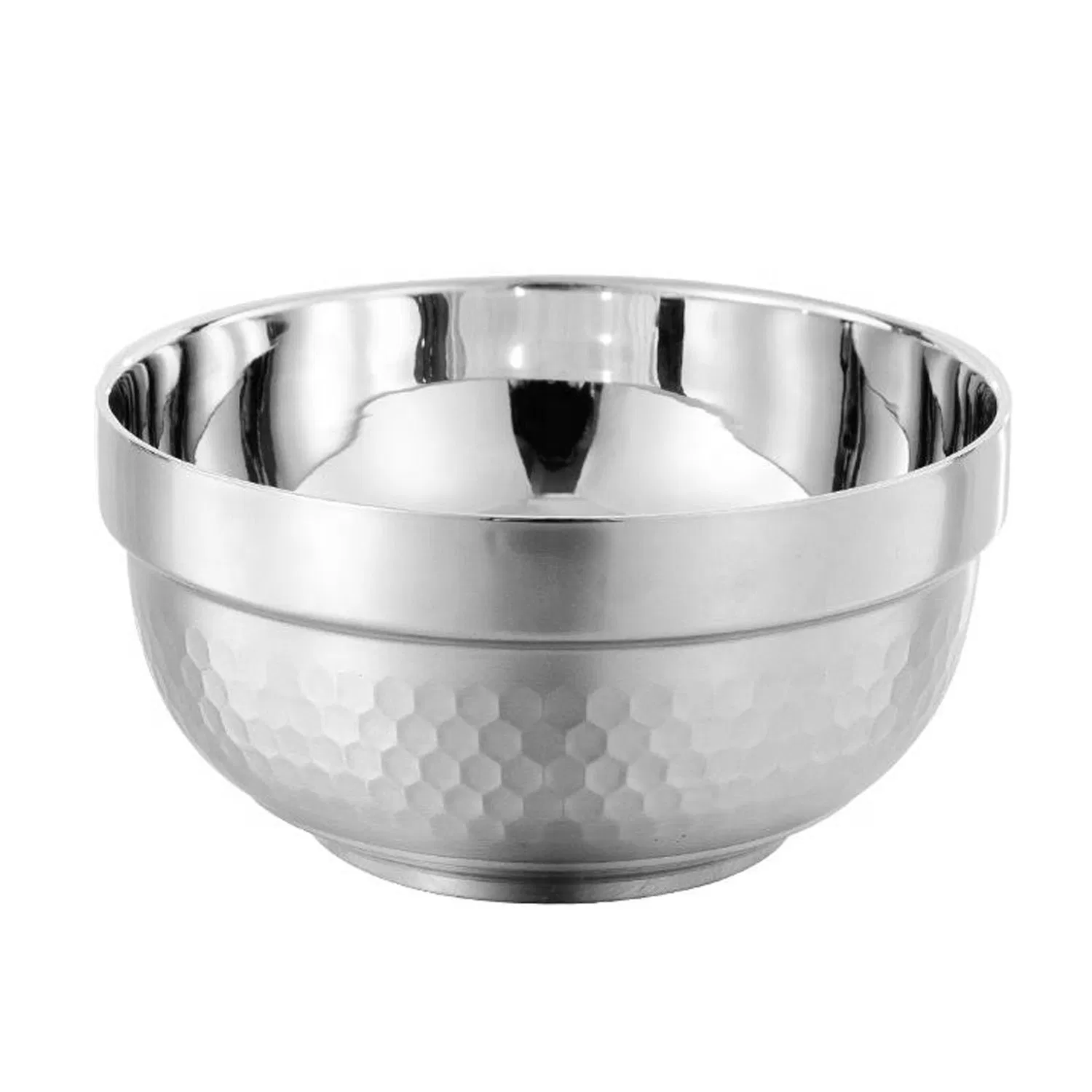 Kitchen Tool Stainless Steel Double Wall Heat Insulated Serving Bowls Household Rice Soup Bowl