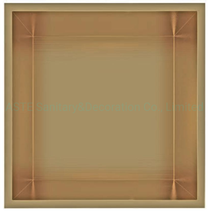 12× 12, Inch Bathroom Single Shelf Bath Insert Built in Embedded Stainless Steel Holder Wall Mounted Shower Recessed Niche for Sn1212