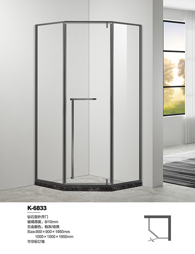Glass New Cabin Bathroom Sliding Door Frameless Shower Room