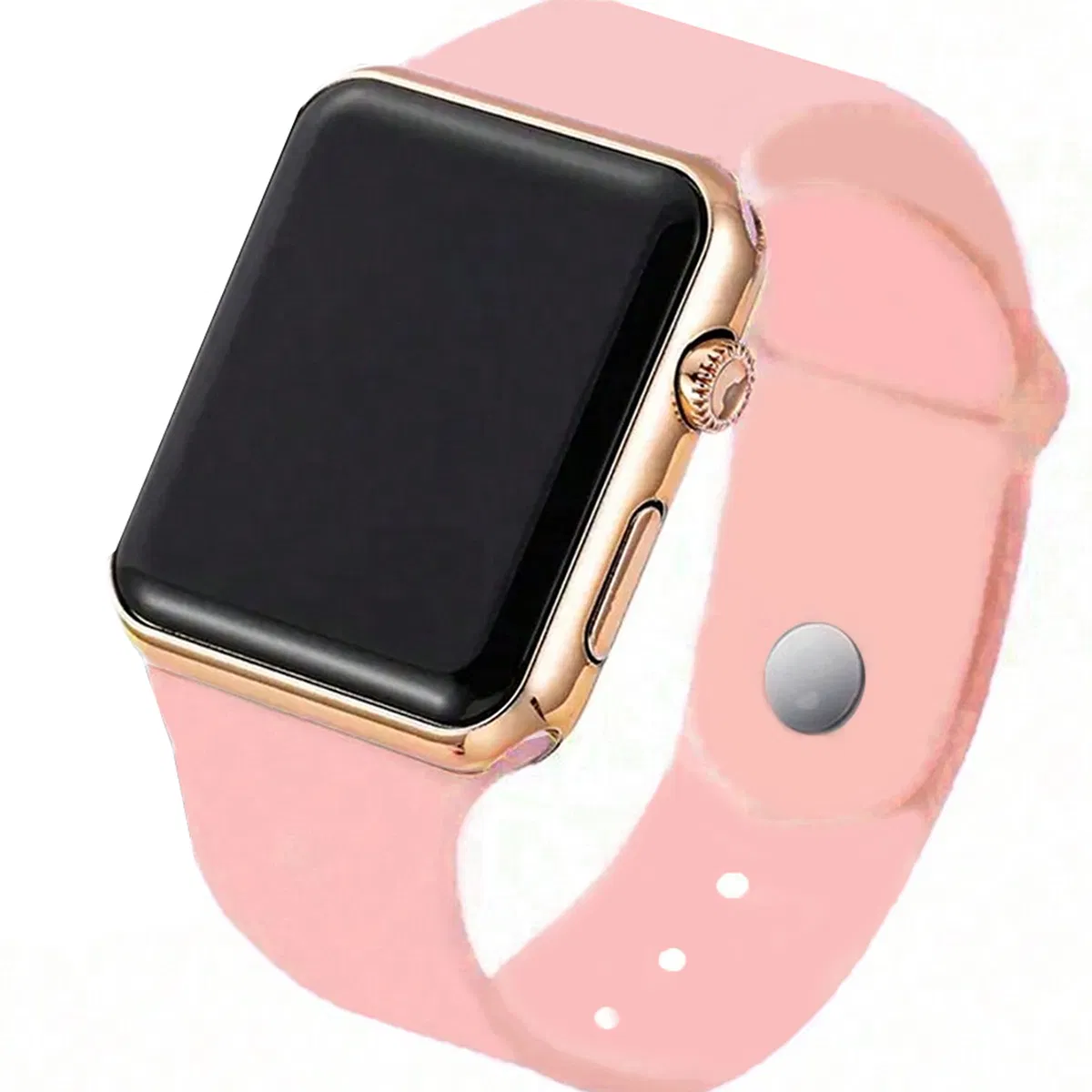 Couple's Gift Watch Set Pink White Silicone Fashion