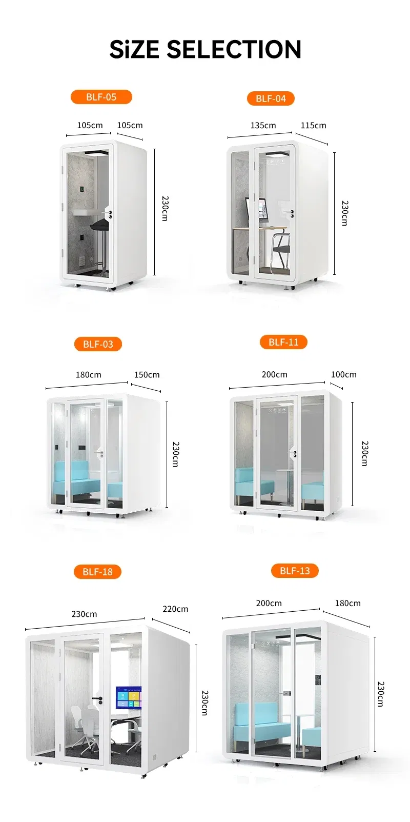 Modern Eco-Friendly 4-Layer Acoustic Office Pod Easy-to-Assemble Steel Frame Soundproof Meeting Pods for Multiple People Office