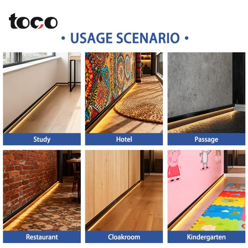 Durable Aluminum Alloy Waterproof Trim Light Aluminum LED Skirting Board