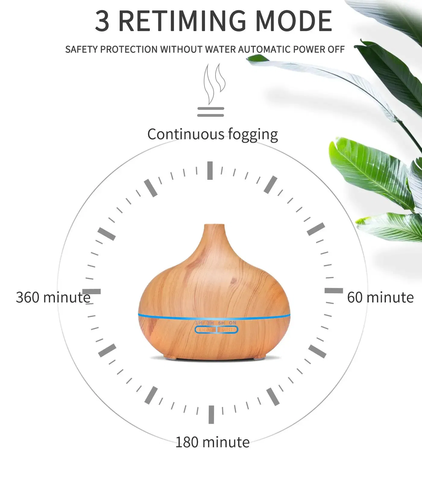 500ml Electric Aroma Diffuser Essential Oil Diffuser Ultrasonic Remote Control Color LED Lamp Air Humidifier