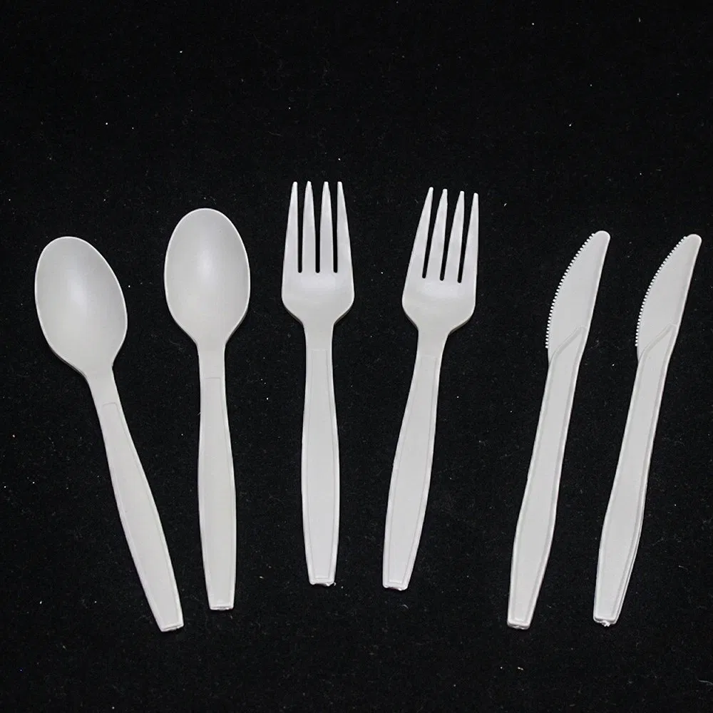 Biodegradable Disposable Cornstarch Spoon Disposable Tableware with CE&FDA&BPA Free