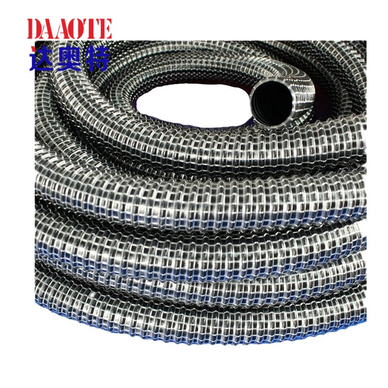 Floor Scrubber 38mm/51mm PVC Coated Wire/Spiraled Yarn Braided/Fabric Hose Robot/Arm Protection Tube