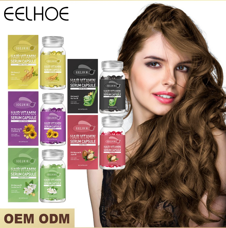 Online Wholesale and Retail Hair Capsules Vitamin Nourishing Hair Serum Capsule Natural Hair Care Capsule