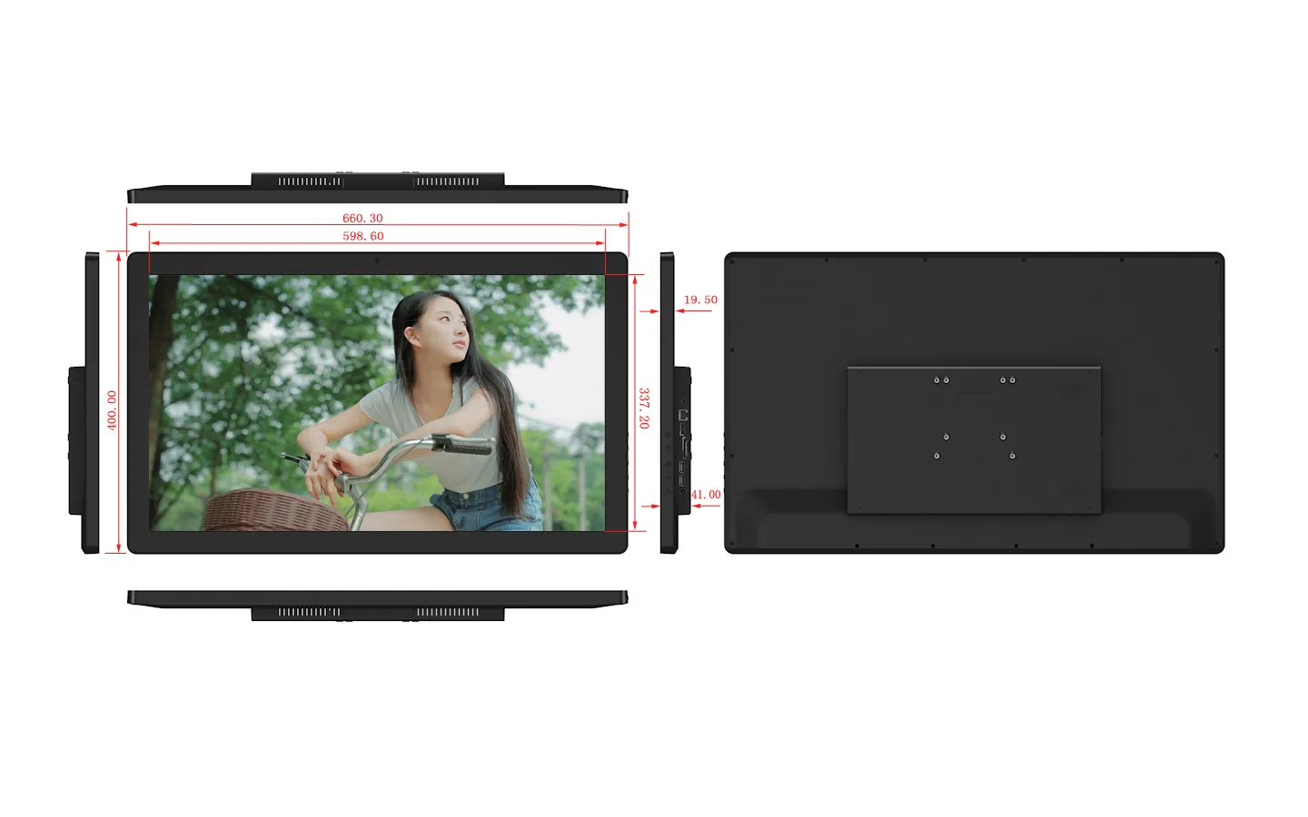 27inch LCD Digital Photo Frame with Narrow Width Slim Body Motion Sensor Plastic Case Frame