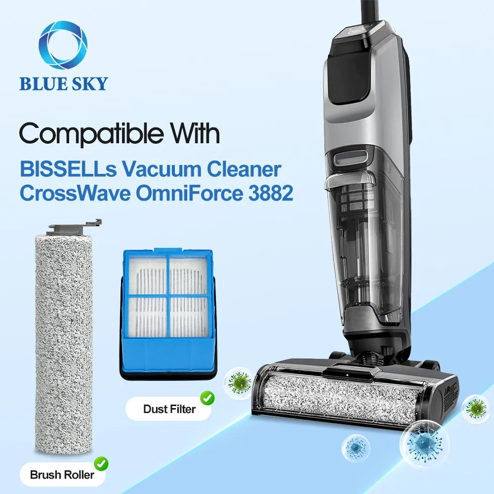 Roller Brush and Filter Replacement Kit Fits for Bissell Crosswave Omniforce 3882 X7 Cordless Vacuum Cleaner