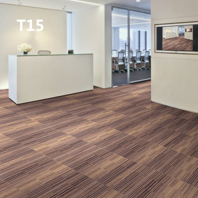 Premium 50cm X 50cm Poe Backing Office Floor Decoration Carpet Tile with 4.0mm Pile