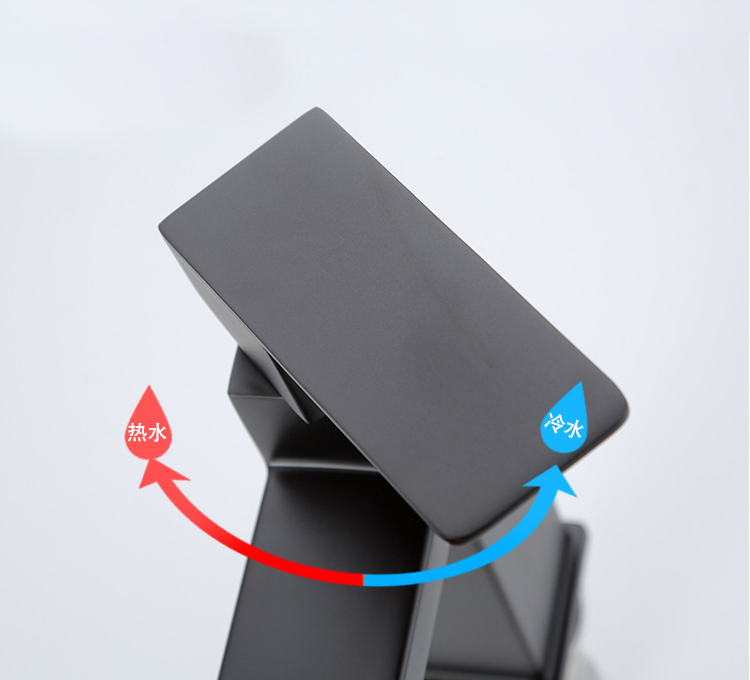 Смеситель для раковины черный, нержавеющая сталь 304