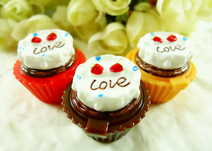 Vegan Lip Balm OEM Mini Multi Cupcake Shape Ice Cream