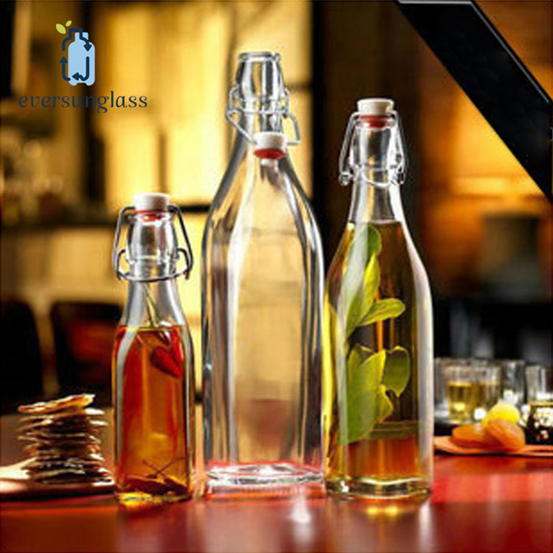 Wholesale 750ml Round Olive Oil Bottle with Clasp Clip